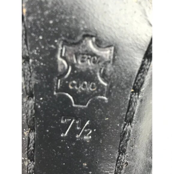 Michael Kors Womens Black Vero Cuoio Slip On Cone Pump Heel Size US 7.5 - Picture 9 of 9